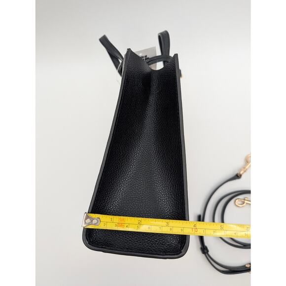 Marc Jacobs Mini Grind Coated Leather Tote Bags Zip Pockets Black M0015685 - Picture 14 of 16